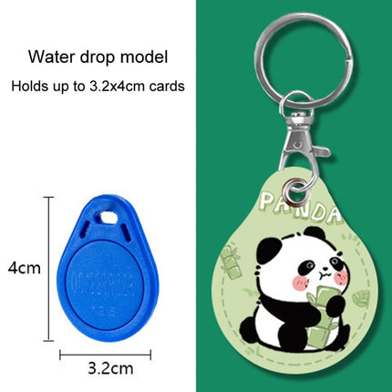 2pcs Cute Sensor Access Door Card Cover Keychain Elevator Water Drops Round Key Holder, Black, Pink, Wine Red, Pinch Winnie the Pooh, Pinch Strawberry Bear, Purple Rabbit, Cookie Doraemon, Fortune Cat, Circus, Starry Bear, Starry Bunny, Rich Woman Red ...