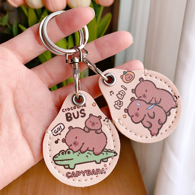 2pcs Cute Sensor Access Door Card Cover Keychain Elevator Water Drops Round Key Holder, Black, Pink, Wine Red, Pinch Winnie the Pooh, Pinch Strawberry Bear, Purple Rabbit, Cookie Doraemon, Fortune Cat, Circus, Starry Bear, Starry Bunny, Rich Woman Red�...