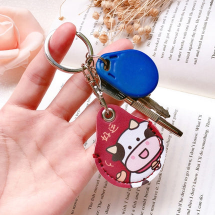 2pcs Cute Sensor Access Door Card Cover Keychain Elevator Water Drops Round Key Holder, Fortune Tiger, Pepsi Doraemon, Three Capybaras, Crocodile Bara, Lina Belle, Congratulations, Bow Tie Bear, English Winnie the Pooh, English Lotso, Melody           ...