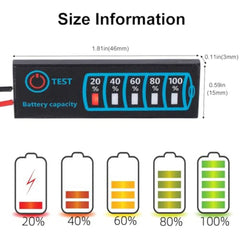 Lead- Acid Lithium Battery Universal LED Voltage And Electricity Display Board