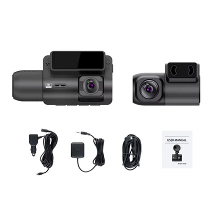 M700A 3 Channels Car Recorder 4K UHD Front+1080P Inside+2K Rear+GPS+WIFI Dash Cam