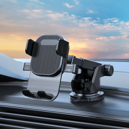 Car Suction Cup Dashboard Automatic Lock Mobile Phone Holder, Glossy Telescopic Base, Glossy Waterfall Base, Brushed Telescopic Base, Brushed Waterfall Base, Black Air Outlet, Orange Air Outlet, Black Telescopic, Orange Telescopic, Black Waterfall     ...