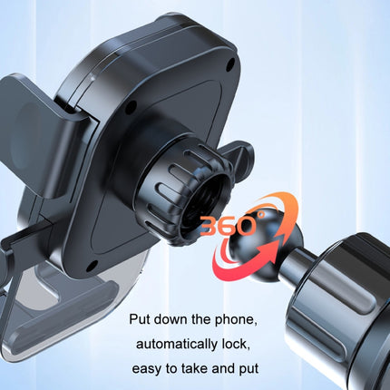Car Suction Cup Dashboard Automatic Lock Mobile Phone Holder, Glossy Telescopic Base, Glossy Waterfall Base, Brushed Telescopic Base, Brushed Waterfall Base, Black Air Outlet, Orange Air Outlet, Black Telescopic, Orange Telescopic, Black Waterfall     ...