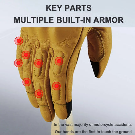 GHOST RACING Motorcycle Riding Anti-fall Warm Breathable Full-finger Gloves