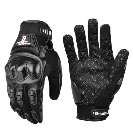GHOST RACING Motorcycle Riding Anti-fall Breathable Rubber Shell Touch Screen Gloves, M, L, XL, XXL