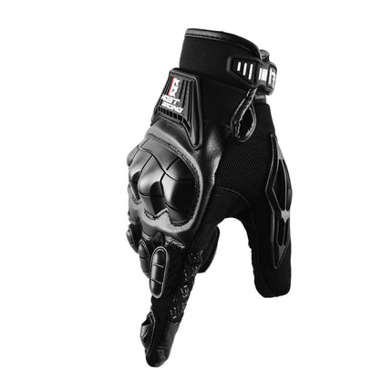 GHOST RACING Motorcycle Riding Anti-fall Breathable Rubber Shell Touch Screen Gloves, M, L, XL, XXL