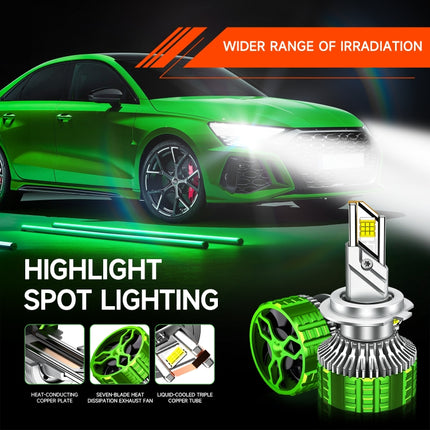 Pair 100W LED Double Copper Tube Aluminum Alloy Waterproof Car Headlight, 9005, 9006, 9012, H1, H4, H7, H11