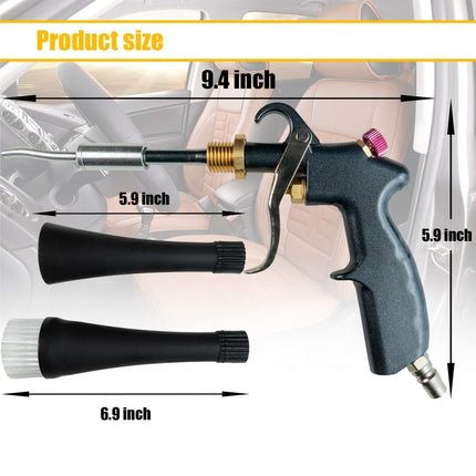 High Pressure Car Interior Cleaning Gun with Bearing Car Beauty Dust Removal Brush