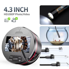 8mm Pipeline Camera Engine Cylinder Endoscope With Screen, 2m Hard Wire, 5m Hard Wire