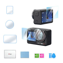 For DJI Osmo Action 5 Pro aMagisn 9H Hardness Tempered Glass Set, Package A