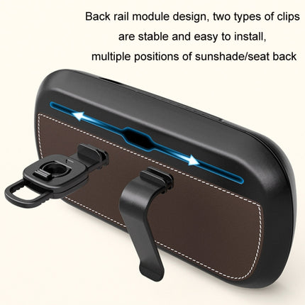 Car Sun Visor Hanging Sunroof Seat Back Tissue Box, Leather Black, Leather Beige, Leather Brown, Leather Red, Suede Dark Gray, Suede Beige, Suede Brown, Suede Red