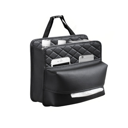 2 In 1 Car Seat Back Storage Hanging Tissue Bag, Standard, Enlarged
