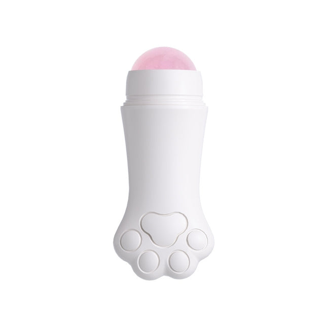Natural Rose Quartz Face Oil Absorbing Roller Volcanic Stone Facial Skin Repair Cleansing Massager