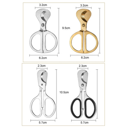 Portable Pill Cutter Stainless Steel Cigar Dispensing Scissors, Oval Handle, Oval Handle+Silicone Case, Round Handle Silver, Round Hanlde Gold