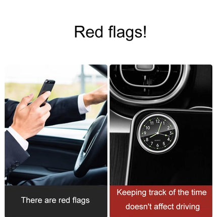 Car Digital Electronic Quartz Luminous Clock, Ruby Red, Ruby Blue, Gold, White, Silver, Black, Ruby Red+Air Outlet Clip, Ruby Blue+Air Outlet Clip, Gold+Air Outlet Clip, White+Air Outlet Clip, Silver+Air Outlet Clip, Black+Air Outlet Clip