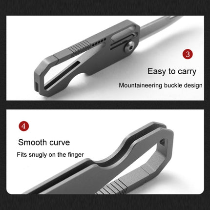 Multifunctional Titanium Keychain Outdoor Portable Defense Mini Folding Knife, With Steel Ring, With 1 Titanium Ring, With 2 Titanium Ring
