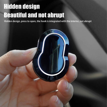 Multifunctional Car Seat Back Sundries Hook, Electroplated Black, Electroplated Red, Carbon Fiber, Classic Black, Classic Red