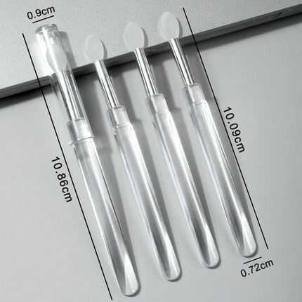 Nail Art Silicone Applicator Sticks Multi-Purpose Dabbing Powder Glitter Eyeshadow Brush Applying Manicure Tool, 2pcs