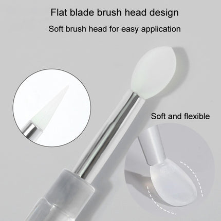Nail Art Silicone Applicator Sticks Multi-Purpose Dabbing Powder Glitter Eyeshadow Brush Applying Manicure Tool, 2pcs