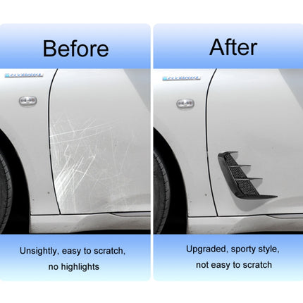 Universal Car Fender Soft Glue Decorative Car Stickers, Bright Black, Carbon Fiber