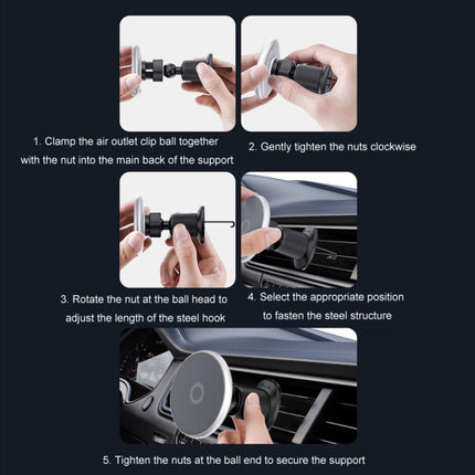 Car Wireless Magnetic Atmosphere Light Mobile Phone Holder