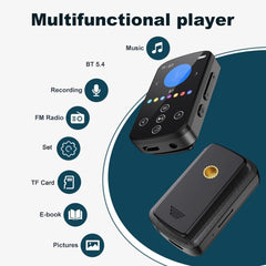 MP3 Bluetooth Music Player HIFI Sports Clip Touch Screen MP4, No TF Card, 8GB, 16GB, 32GB, 64GB, 128GB