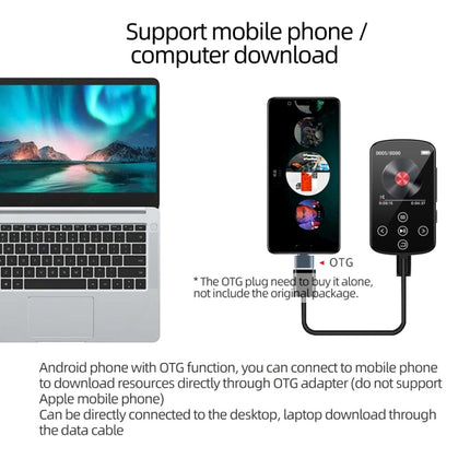 MP3 Bluetooth Music Player HIFI Sports Clip Touch Screen MP4