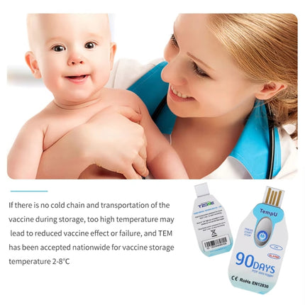 TempU Disposable Temperature Recorder For Cold Chain Transport Vehicles, 30 Days, 60 Days, 90 Days