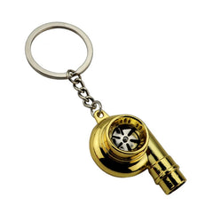 Car Tuning Accessories Turbo Keychain Decorative Pendant, Large Black, Large Gold, Large Bronze, Small Black, Small Gold, Small Green Antique