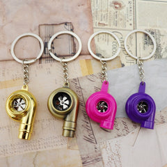 Car Tuning Accessories Turbo Keychain Decorative Pendant, Large Black, Large Gold, Large Bronze, Small Black, Small Gold, Small Green Antique
