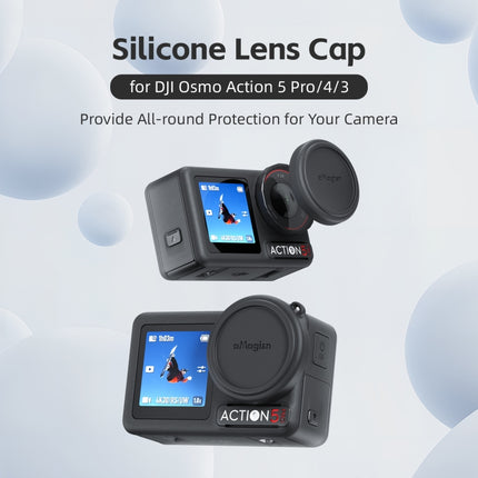 For DJI Osmo Action 5 Pro / 4 / 3 aMagisn Silicone Lens Protective Cover