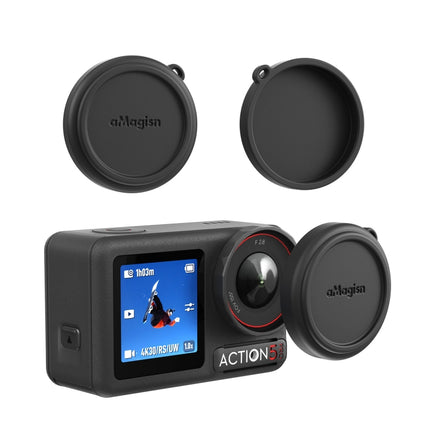 For DJI Osmo Action 5 Pro / 4 / 3 aMagisn Silicone Lens Protective Cover