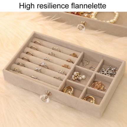 Three-Layer Velvet Dustproof Drawer Earrings Jewelry Storage Box