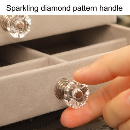 Three-Layer Velvet Dustproof Drawer Earrings Jewelry Storage Box