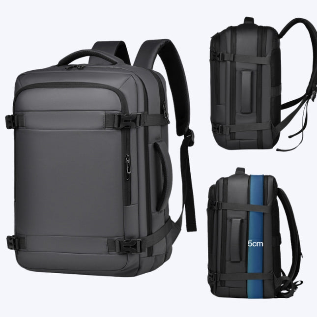 WEIXIER B726 Simple Expandable Double-Shoulder Backpack Large Capacity Business Casual Bag