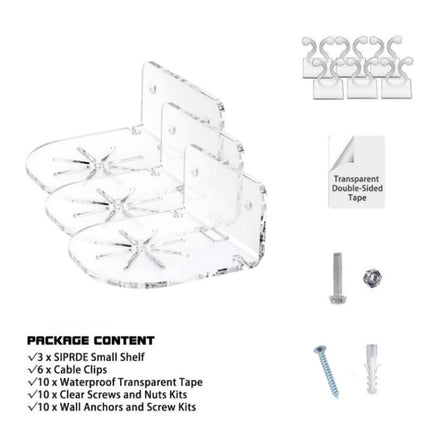 3pcs / Set Acrylic Wall Mount Bracket For Baby Monitor / Safety Camera / Speaker, YX135