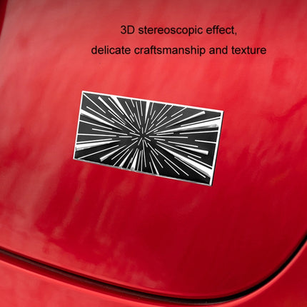 Car Sports Style Decoration Tail Label, Time Tunnel Label Metal, PLAID Tail Label Sticker