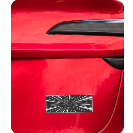 Car Sports Style Decoration Tail Label, Time Tunnel Label Metal, PLAID Tail Label Sticker