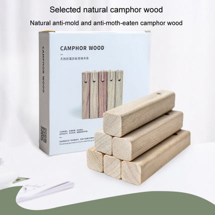 5pcs /Box Camphor Wood Strips Wardrobe Insect Repellent Moth-proof Increase Balsam Camphor Wood