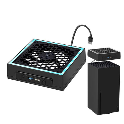 For Microsoft XBOX Series X Top Colorful Cooling Fan 3 Adjustable Speed, SY-XSX-818