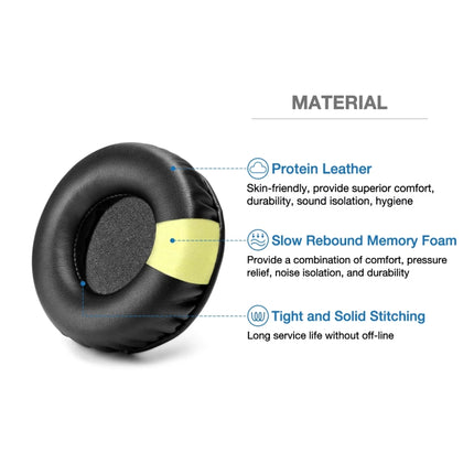 1pair Headphone Leather Sponge Cover Earmuffs For Pioneer HDJ-X5 / HDJ-X7 / HDJ-X10