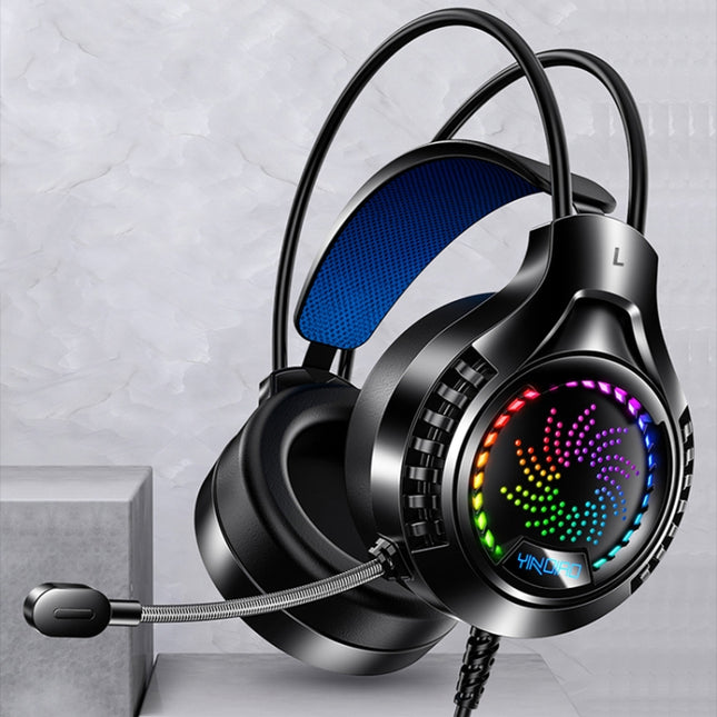 YINDIAO Q7 Colorful Light Computer Wired Headset USB Gaming Headset
