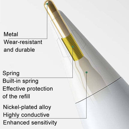 For Apple Pencil Series Replacement Nibs Modified Nibs, 4.0 Extended White Shell Silver Tip, 3.5 Standard White Shell Silver Tip, 3.0 Round Head White Shell Silver Tip, 4.0 Extended White Shell Gold Tip, 3.5 Standard White Shell Gold Tip               ...