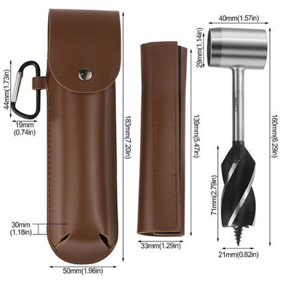 Outdoor Camping Survival Drill Bit Drilling Chopping Wood Tools, Gray, Brown