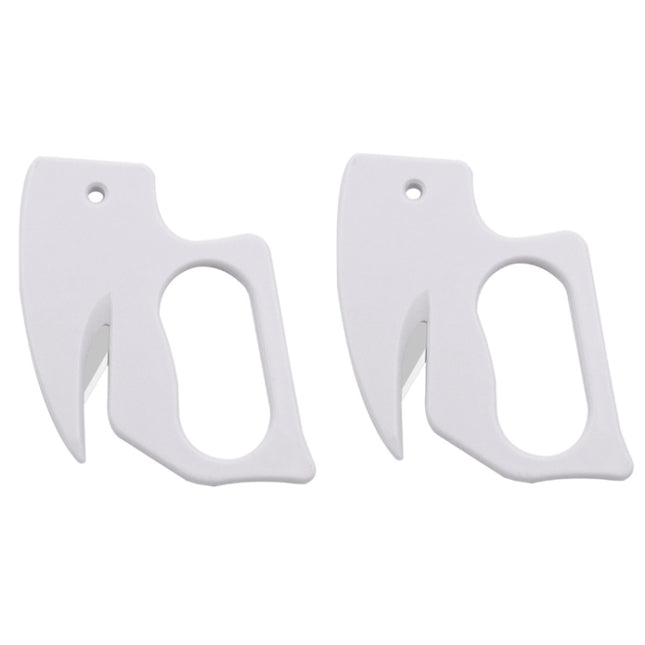 2pcs Multi-purpose Paper Cutting Stainless Steel Blade Letter Opener, White, Black