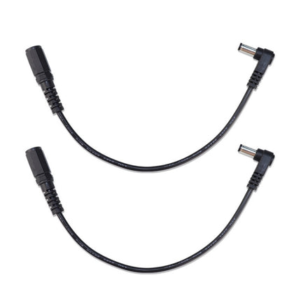2pcs DC 5.5 x 2.1mm Straight To Bend Adapter Cable Male To Female Power Cord Extension Cord, B1-2