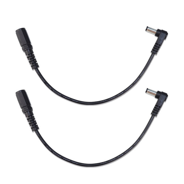 2pcs DC 5.5 x 2.1mm Straight To Bend Adapter Cable Male To Female Power Cord Extension Cord, B1-2
