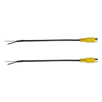 2pcs Car Single AV Audio Cable Lotus Connector RCA Stereo Wire With Shield
