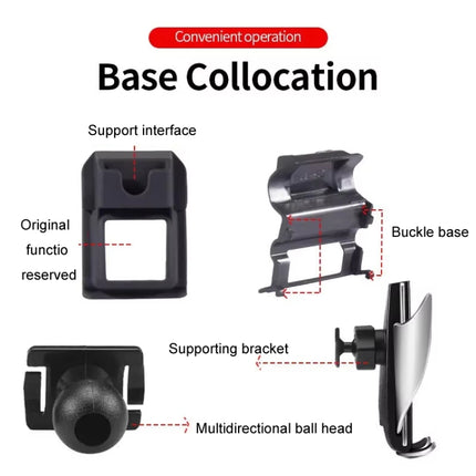 For BMW Car Air Outlet Modified Mobile Phone Holder Base, 05-12 3 Series, 08-13 X5/X6, 09-15 7 Series, 11-16 X3/X4, 10-17 5GT  Imported, 11-17 5 Series, 11-17 5 Series Universal Applicable to Double Rollers, 12-15 X1, 13-19 3 Series/4 Series           ...