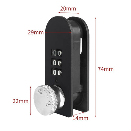 Home Drawer Locker Mechanical Dial And Quarter Turn Combination Lock, Left Turn, Right Turn
